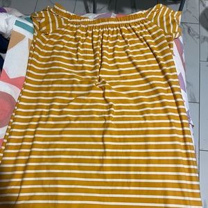 Yellow and white striped dress from Rainbows